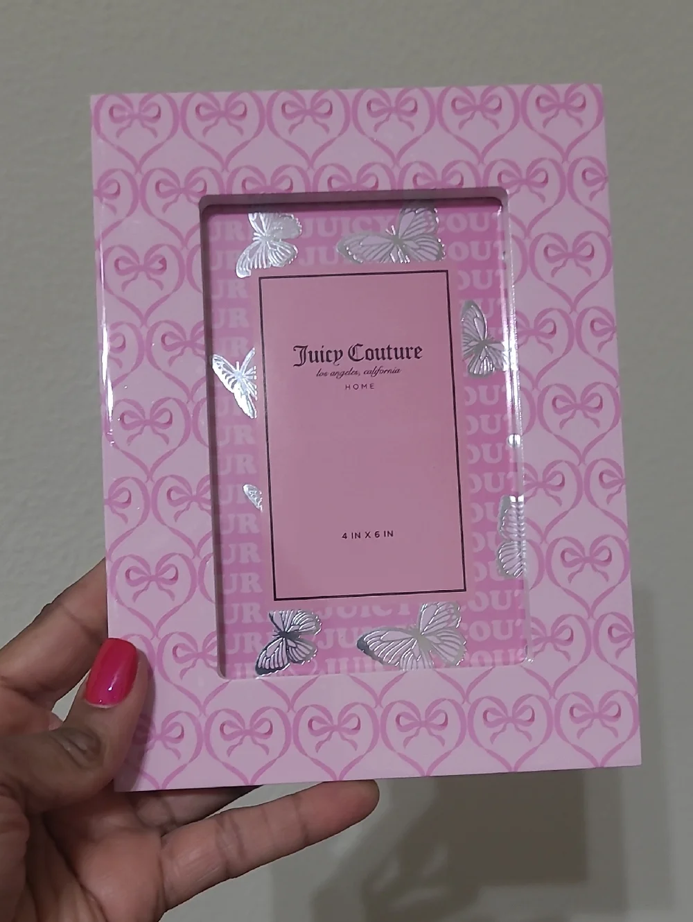 Juicy Couture Pink Butterfly Photo Frame - 4x6